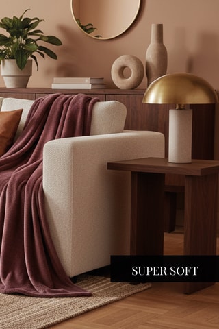 Plaid in pile Uni - Bordeaux - 130 x 160 cm