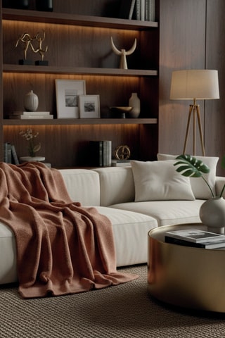 Plaid in pile Uni - Cammello - 130 x 160 cm