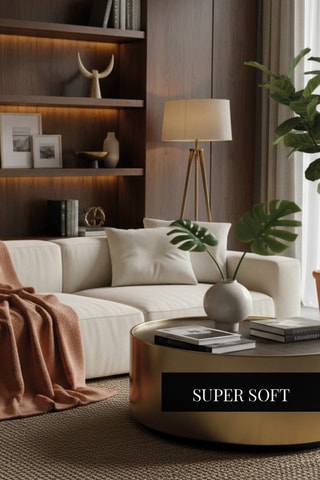 Plaid in pile Uni - Cammello - 130 x 160 cm