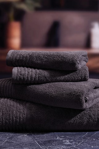 8 asciugamani e 4 guanti da bagno Ecume - Grigio scuro