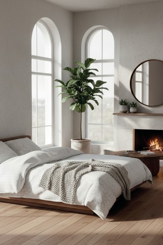 Parure copripiumino in raso di cotone 80 fili/cm² Symphonie classique - Bianco