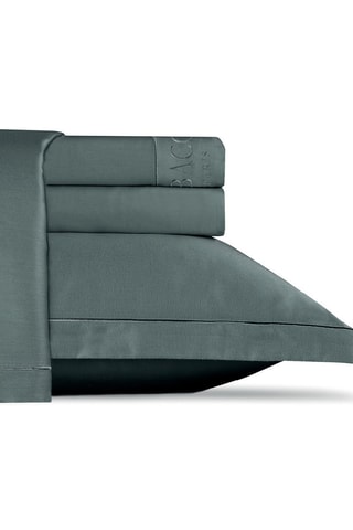 Parure lenzuola in raso di cotone 80 fili/cm² Uni 1 Baratta - Grigio