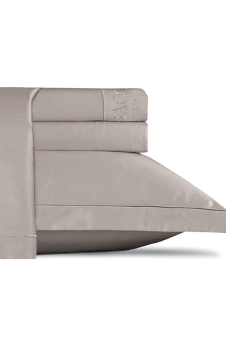 Parure lenzuola in raso di cotone 80 fili/cm² Uni 1 Baratta - Taupe