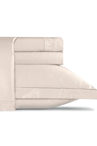 Parure lenzuola in raso di cotone 80 fili/cm² Uni 1 Baratta - Taupe chiaro