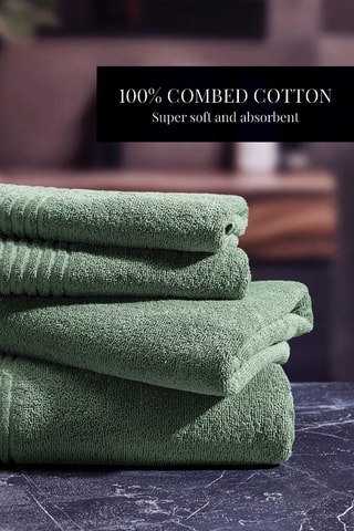 4 asciugamani Ecume - Verde chiaro