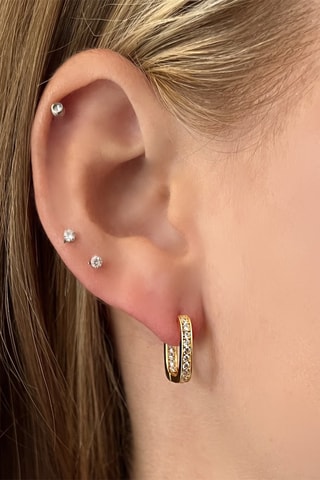 Pendientes - Plata chapada en oro amarillo