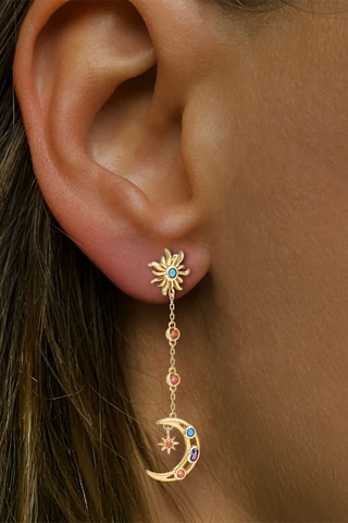 Pendientes - Plata chapada en oro amarillo