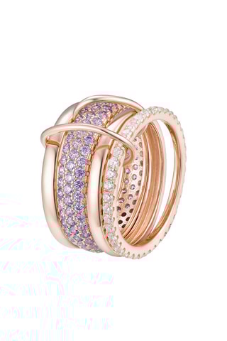 Anillo - Plata chapada en oro rosa