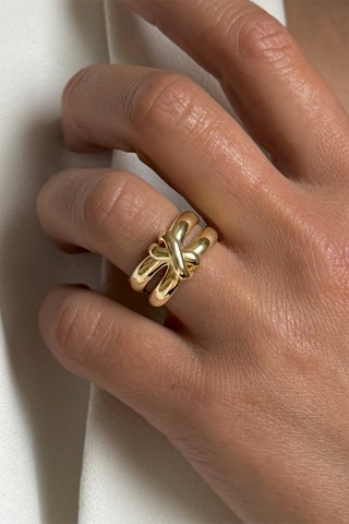 Anillo - Plata chapada en oro amarillo