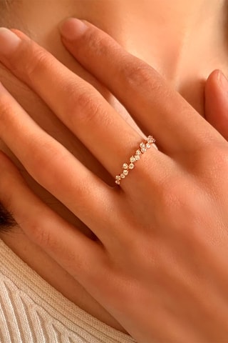 Anillo - Plata chapada en oro rosa