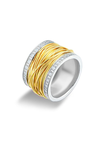 Anillo - Plata chapada en oro amarillo