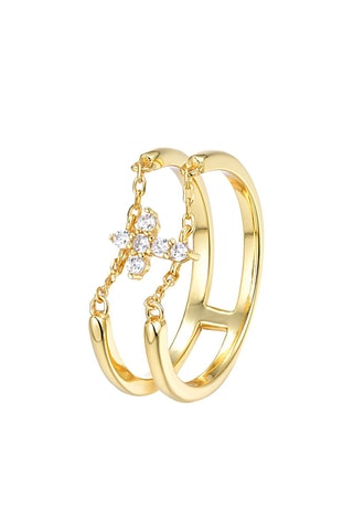 Anillo - Plata chapada en oro amarillo