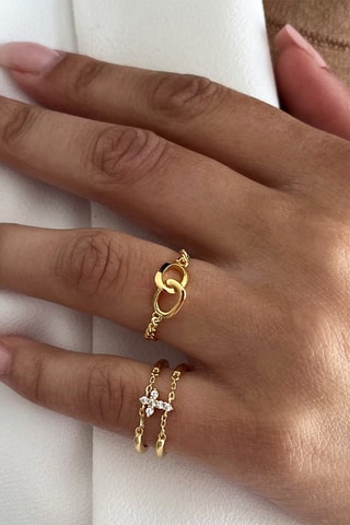 Anillo - Plata chapada en oro amarillo