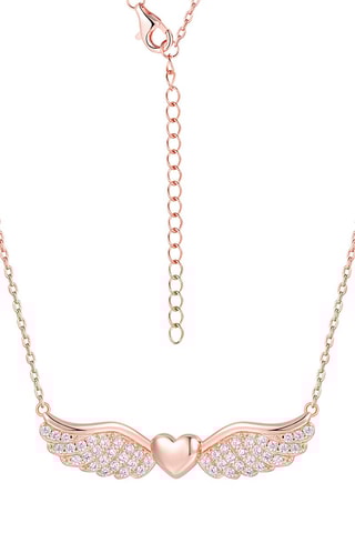 Collar - Plata chapada en oro rosa y circones