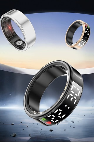 Anello connesso Mogie - Modello Saturn - Nero - Misura 8