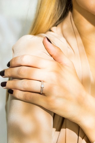 Solitario La Promise - Oro bianco e diamanti