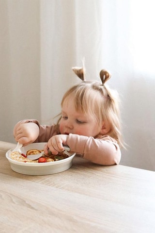 Assiette 2 en 1 sans BPA en silicone - 20 cm - Dès 6 mois