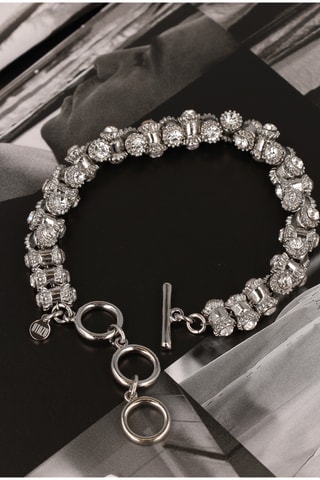 Bracelet - Plaqué or blanc