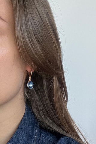 Oorbellen - Goudkleurig en Hemelsblauw