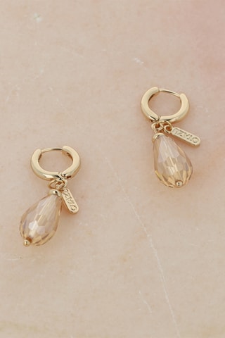 Boucles d’oreilles - Doré et blanc