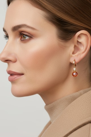 Boucles d’oreilles - Doré et rose