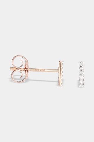 Boucles d'oreilles Precious Barrette - Or rose et diamants