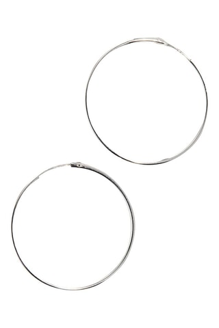 Créoles lisses - Or blanc