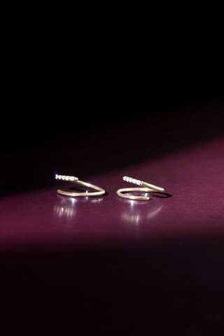 Boucles d’oreilles Joli tourbillon diamant - Or jaune et diamants