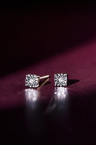 Puces Grande Illusion - Or jaune et diamants