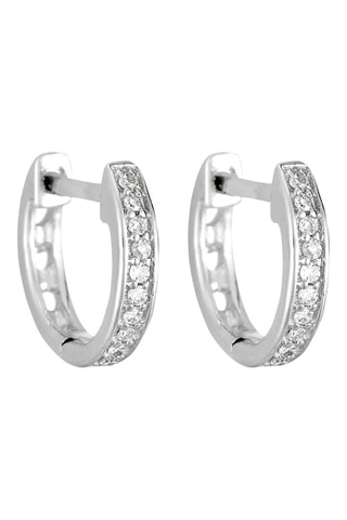 Créoles Anneau PM - Or blanc et diamants