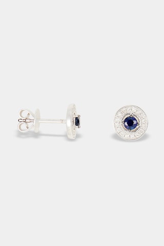 Puces Corinne - Or blanc, diamants et saphirs