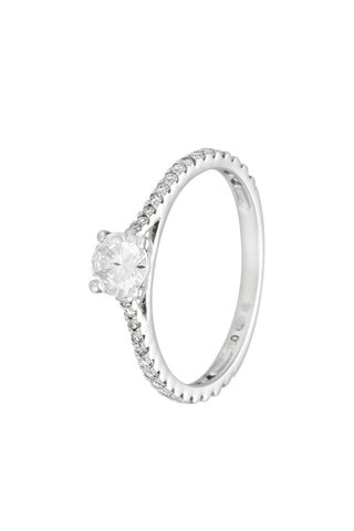 Solitaire Royal - Or blanc et diamants