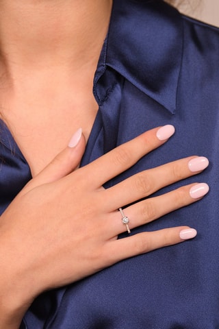 Solitaire Royal - Or blanc et diamants