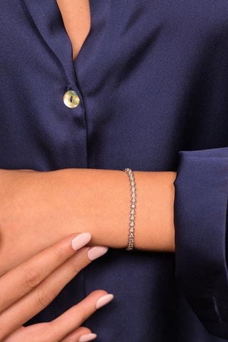 Bracelet - 
Or blanc et diamants