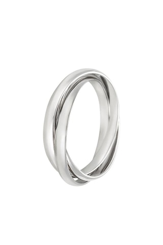 Double bague Saturna - Or blanc