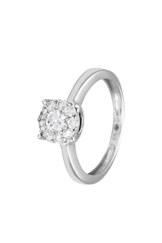 Solitaire Brillant Lucia - Or blanc et diamants