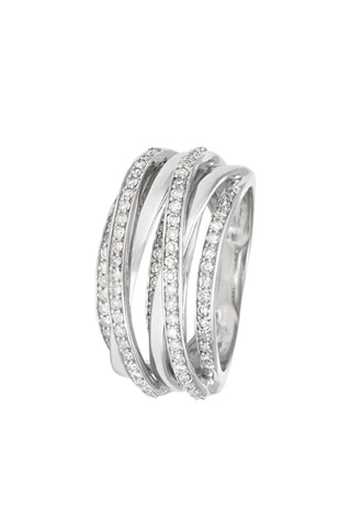 Bague Entrelacs Voltaire - Or blanc et diamants