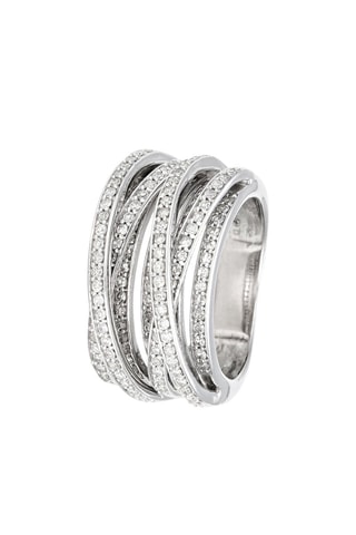 Bague New Entrelacs Candides - Or blanc et diamants