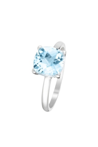 Bague Topaze unique - Or blanc et topaze