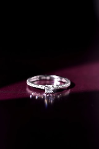 Solitaire Royal - Or blanc et diamants