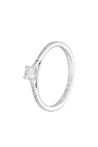 Solitaire Royal - Or blanc et diamants