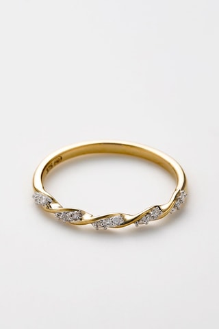 Alliance Eternelle torsade - Or jaune et diamants