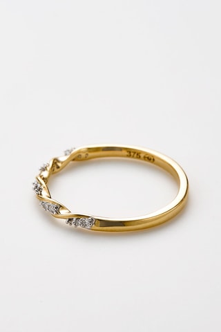 Alliance Eternelle torsade - Or jaune et diamants