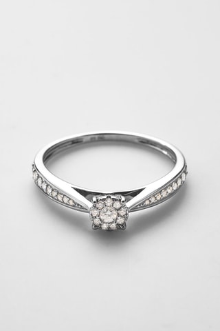 Solitaire Radieux - Or blanc et diamants