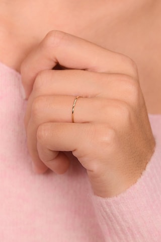 Bague Alliance Humilité - Or jaune et diamants