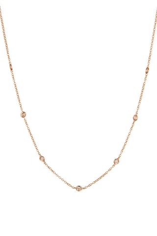 Collier Sunshine Or rose et diamants