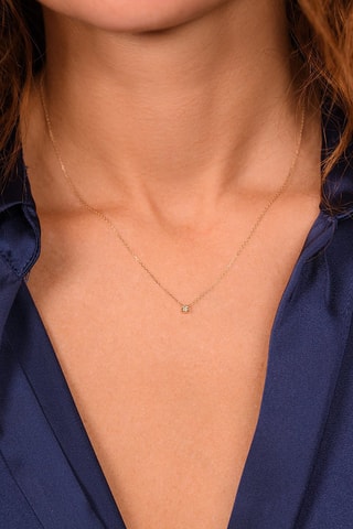 Collier Solitaire - Or jaune et diamant