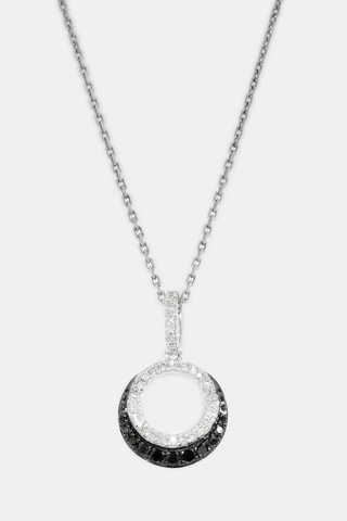 Pendentif Halia - Or blanc et diamants