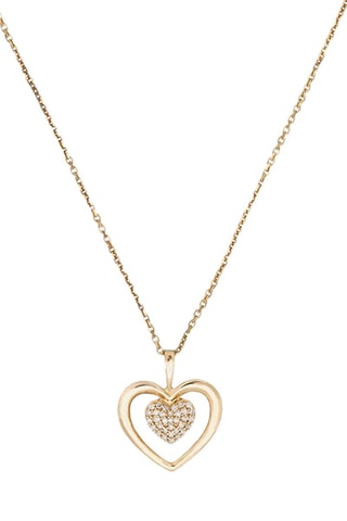 Pendentif Cœur Tendresse - Or jaune et diamants