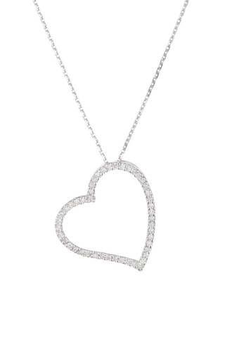 Pendentif Coeur Oriental - Or blanc et diamants